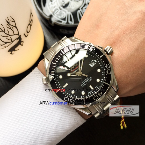 Omega Seamaster James Bond 42mm Watch Stainless Steel Black Dial